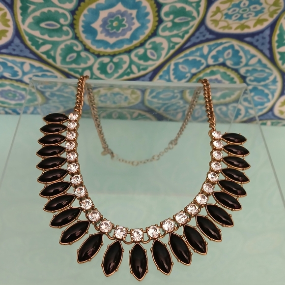 J. Crew Black and Gold Statement Necklace - Picture 4 of 4